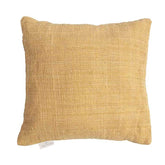 Housse de coussin en coton recyclé tissé main, jaune jute, 50x50cm